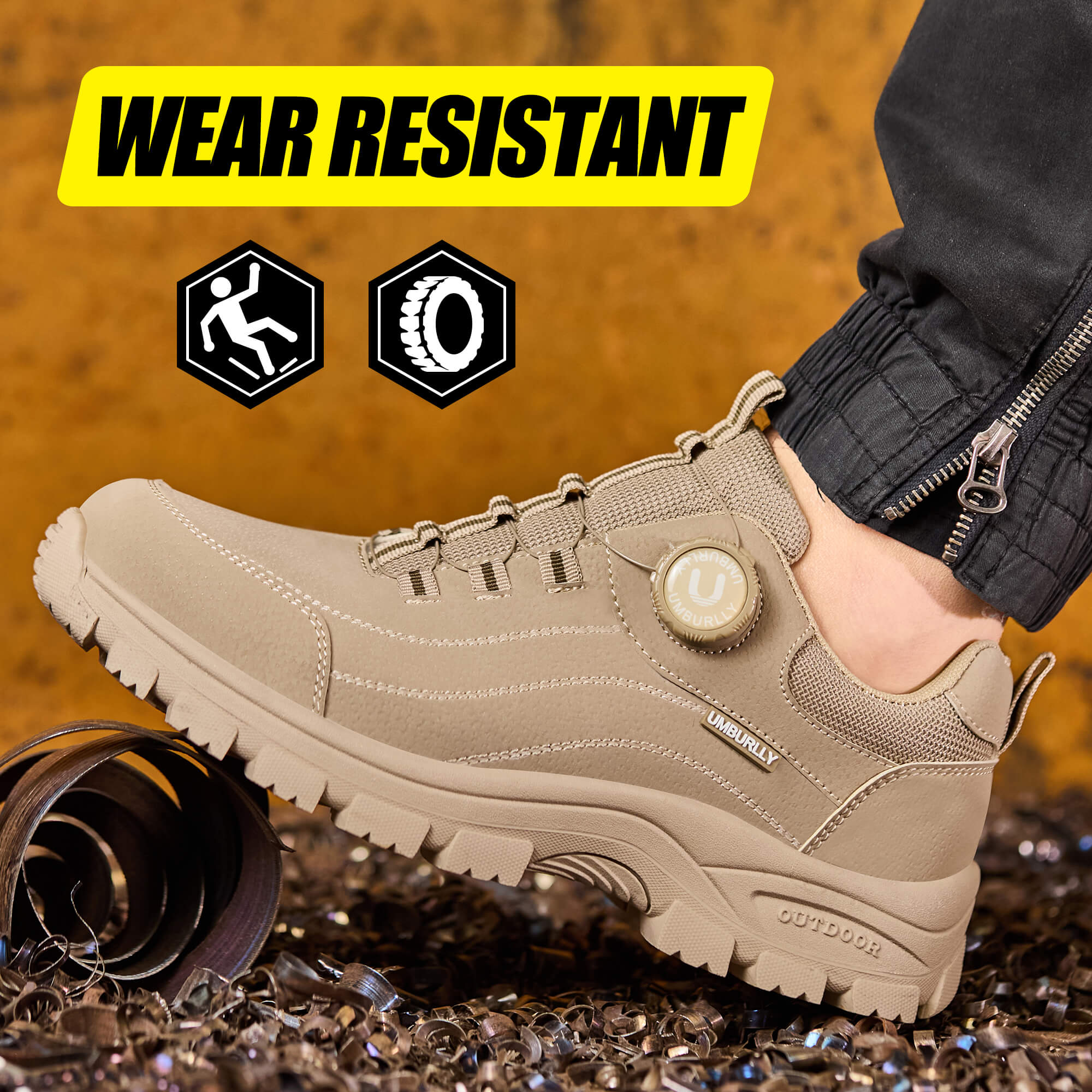 Lightweight Safety Shoes Steel Toe BOA Design Suitable for Warehouse Work