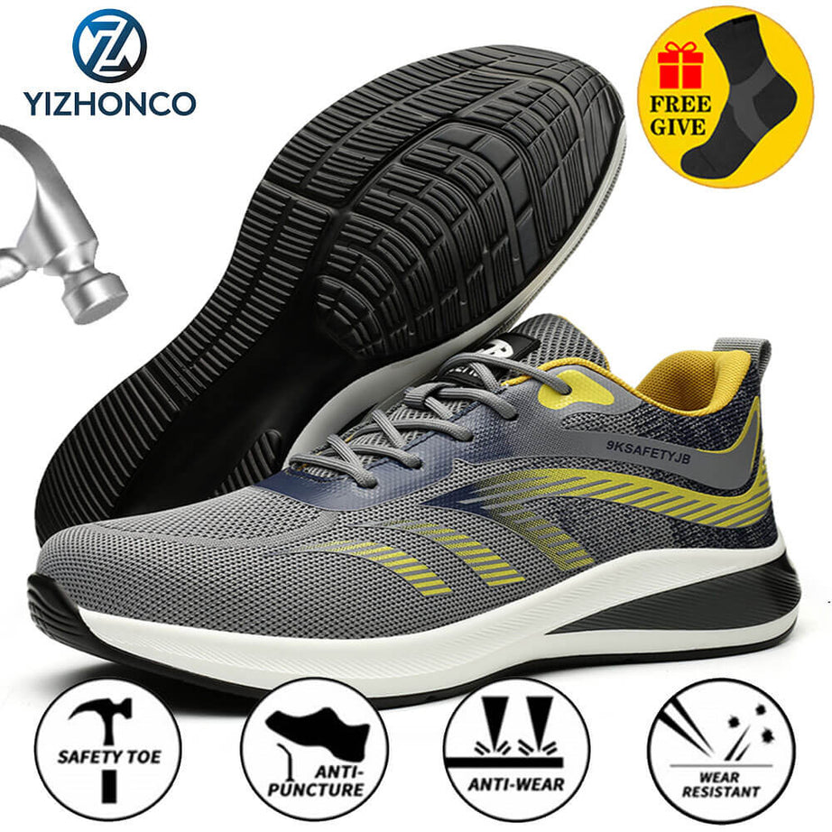 Green Lightweight Safety Shoes Fashion Safety Shoes Sneaker Style