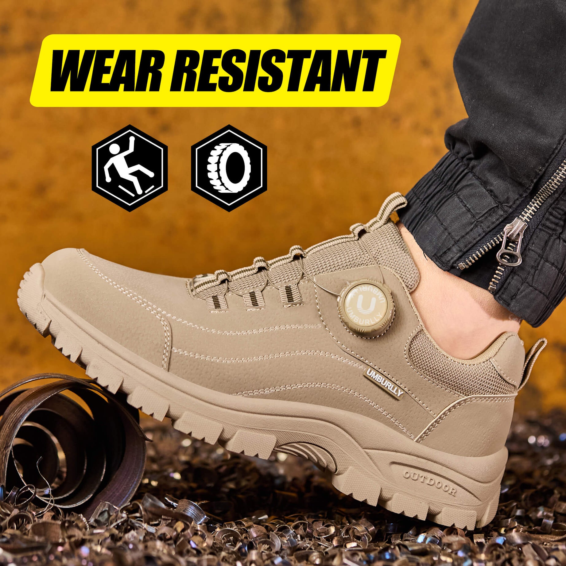 Lightweight Safety Shoes Steel Toe BOA Design Suitable for Warehouse Work