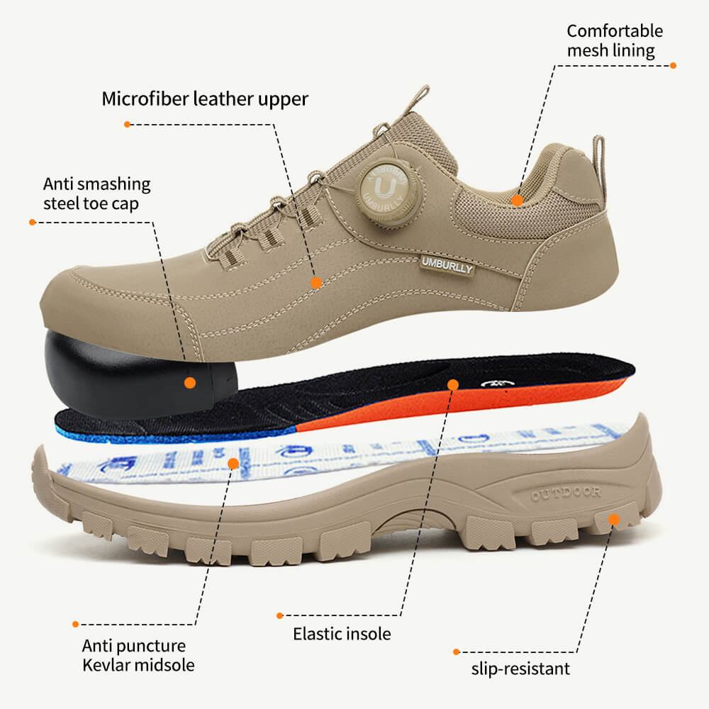 Lightweight Safety Shoes Steel Toe BOA Design Suitable for Warehouse Work